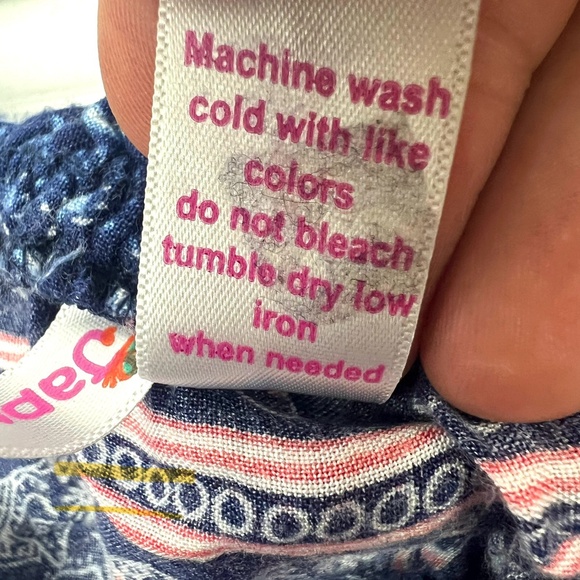 Japan Kids Girls Blue and Pink Elephant Motif Romper Size 7 - Picture 15 of 16